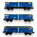 Coffret de 3 wagons tombereaux Eamnos - Arnold HN6602 - N 1/160 - SNCF - Ep VI - 2R