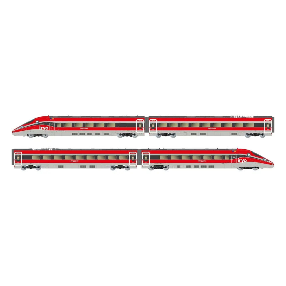 Coffret de base 4 unités du TGV "Frecciarossa 1000" Iryo - Arnold HN2622D - N 1/160 - FS - EP VI - DCC