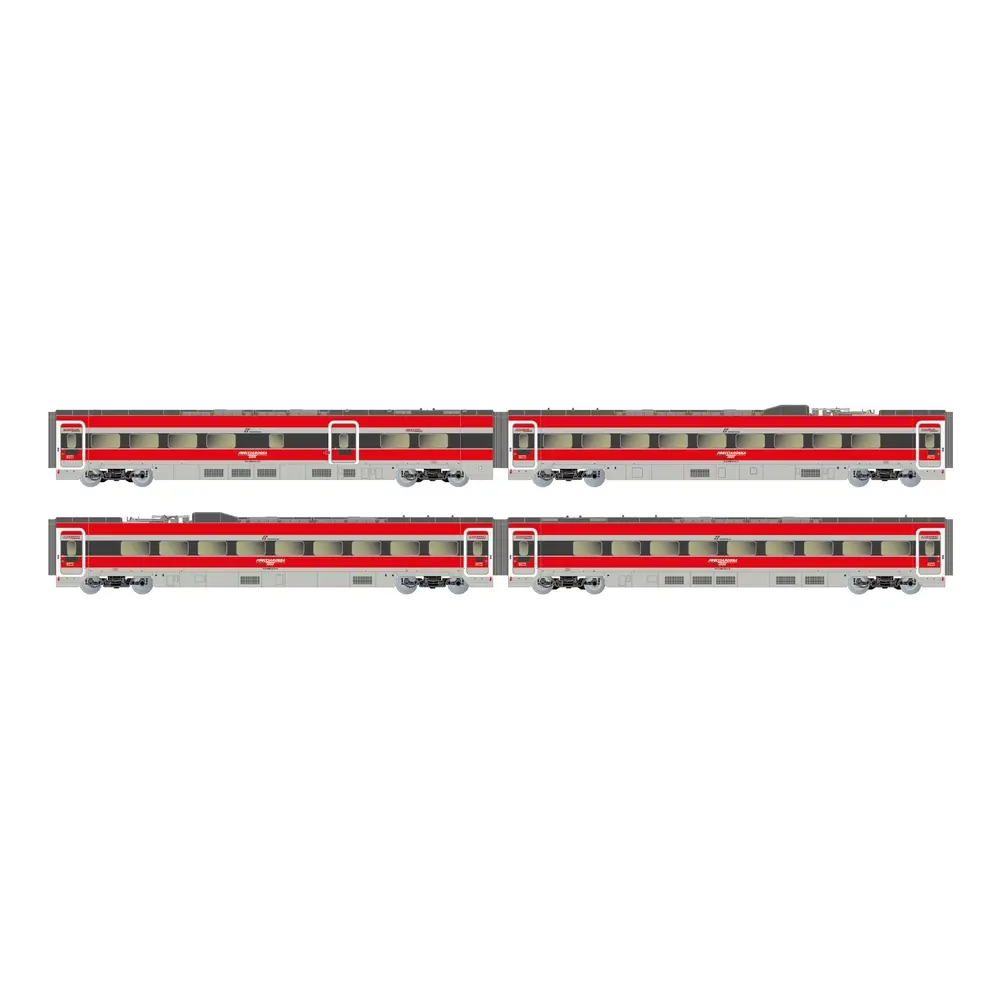 Coffret 4 voitures intermédiaires du TGV "Frecciarossa 1000", publicité "Ducati" - Arnold HN3513 - N 1/160 - FS - EP VI