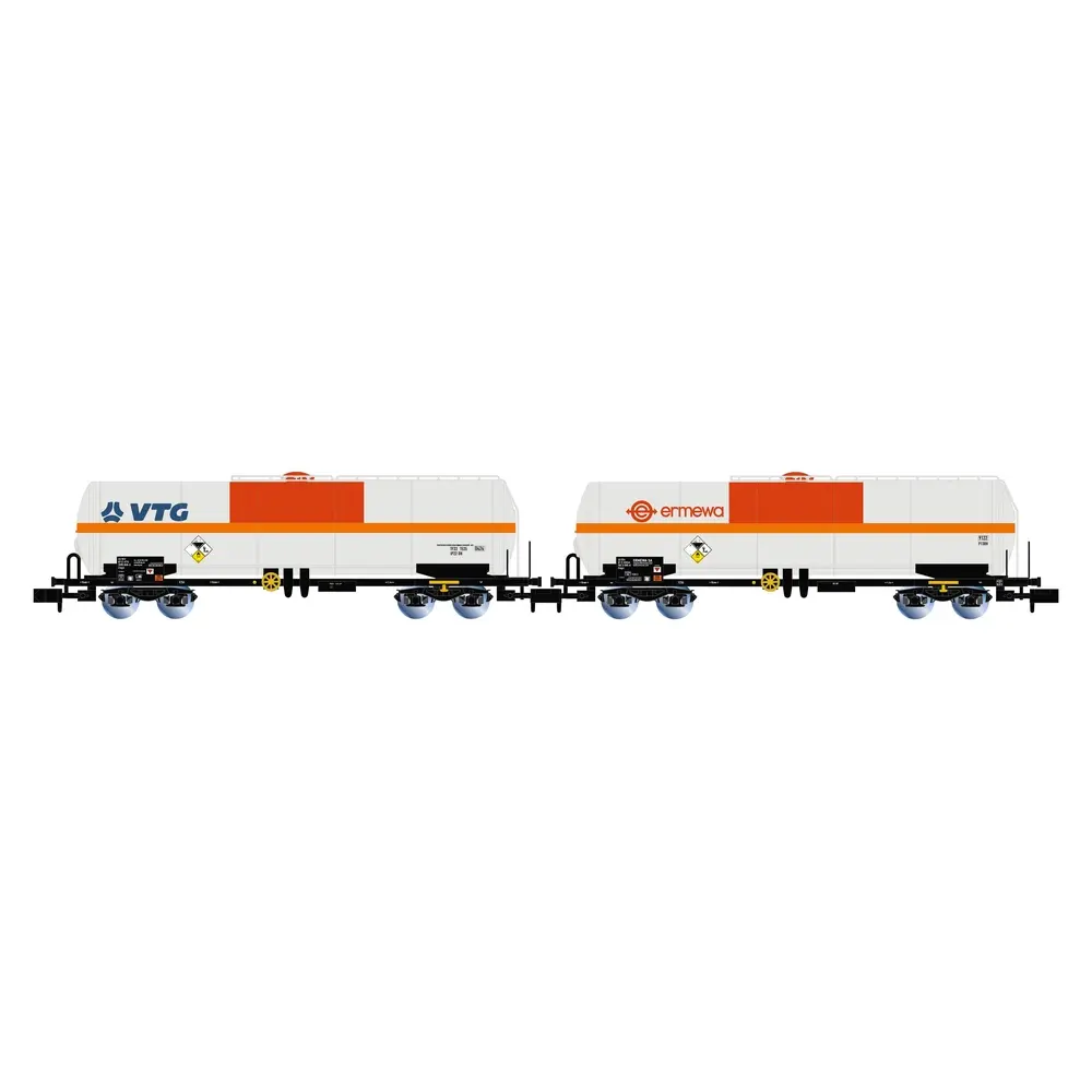 Coffret de 2 wagons-citernes « VTG + Ermewa » - Arnold HN6634 - N 1/160 - SNCF - EP VI