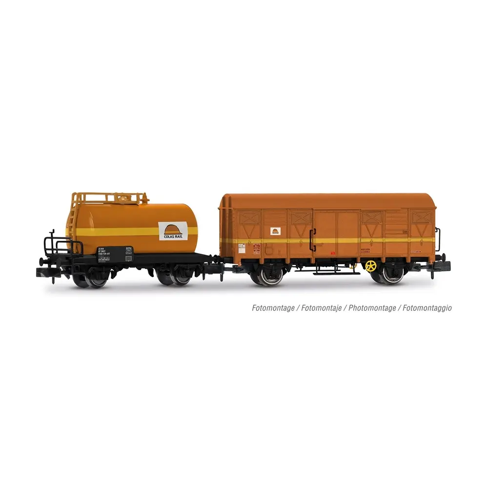 Coffret de 2 wagons "Colas Rail" - Arnold HN6679 - N 1/160 - EP V
