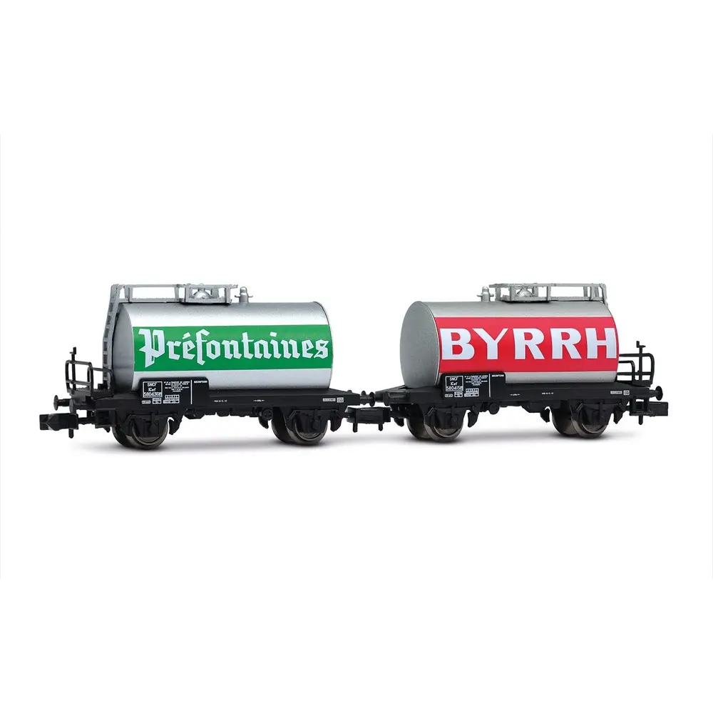 Coffret de 2 wagons-citernes « BYRRH » - Arnold HN6702 - N 1/160 - SNCF - EP IV