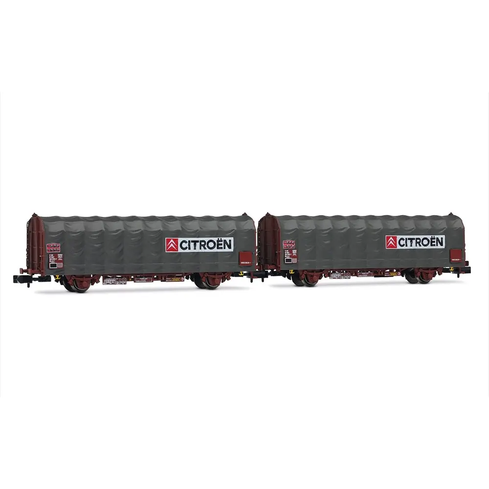 Coffret de 2 wagons bâchés « Citroën » - Arnold HN6712 - N 1/160 - SNCF - EP IV-V