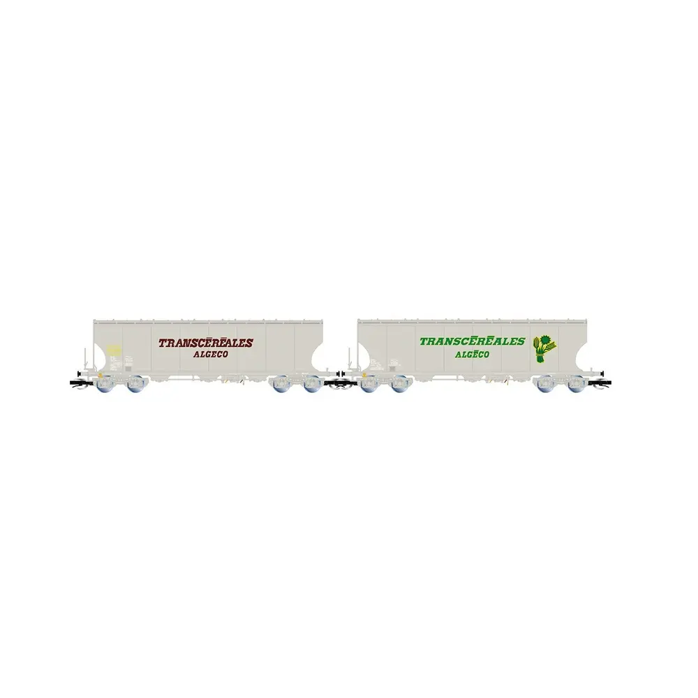 Coffret de 2 wagons-trémies céréaliers « Transcéréales – ALGECO » - Arnold HN9758 - TT 1/120 - SNCF - EP IV-V