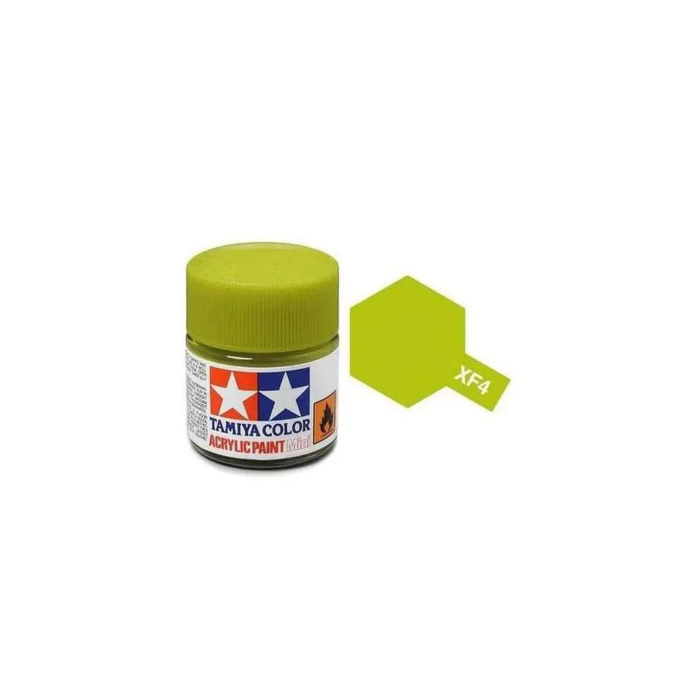 Peinture acrylique en pot - Jaune/Vert MAT XF4 - TAMIYA 81704 - 10ml