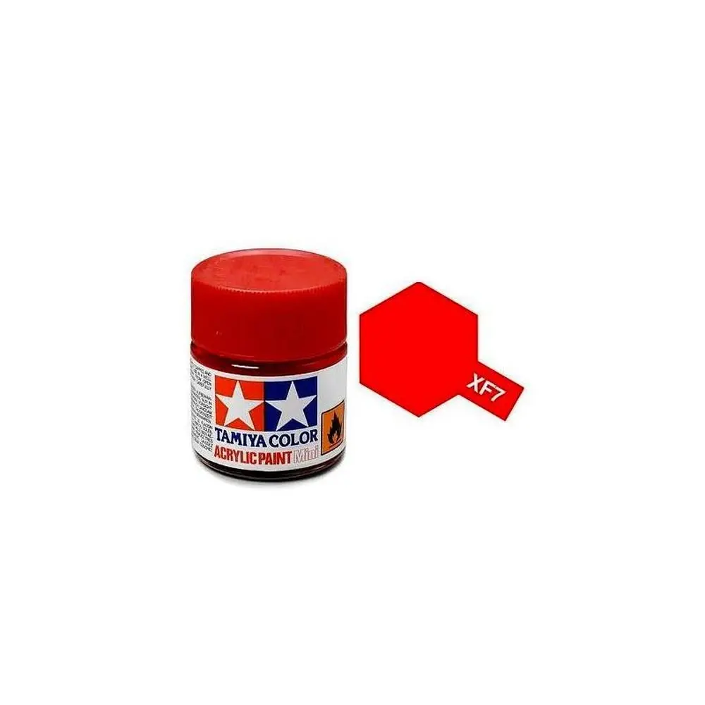 Peinture acrylique en pot - Rouge MAT XF7 - TAMIYA 81707 - 10ml