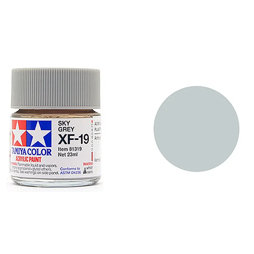 Peinture acrylique en pot - Gris Ciel MAT XF19 - TAMIYA 81719 - 10ml
