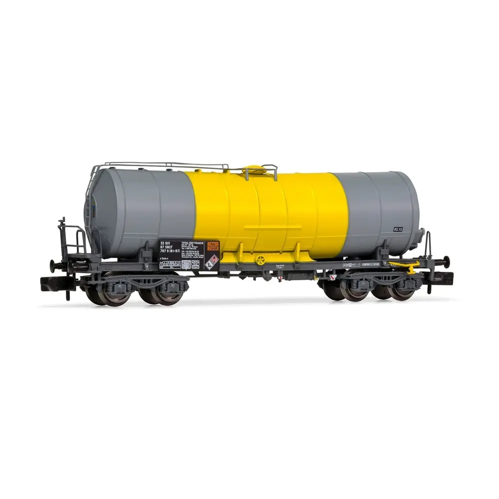 Wagon-citerne pour le transport de l’acide sulfurique, livrée gris/jaune - Arnold HN6393 - N 1/160 - SNCF - Ep V-VI - 2R