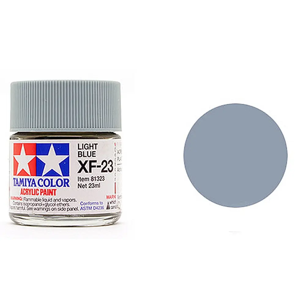 Peinture acrylique en pot - Bleu Clair MAT XF23 - TAMIYA 81723 - 10ml