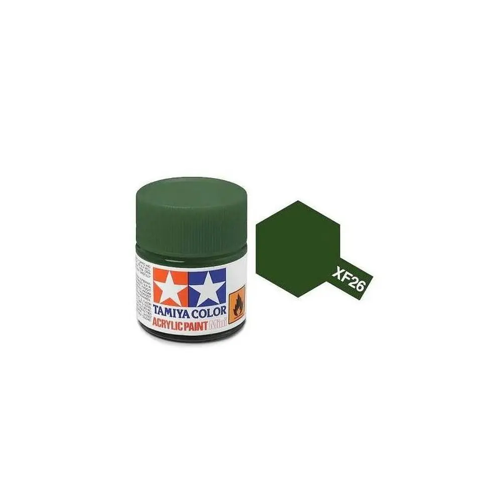 Peinture acrylique en pot - Vert foncé MAT XF26 - TAMIYA 81726 - 10ml