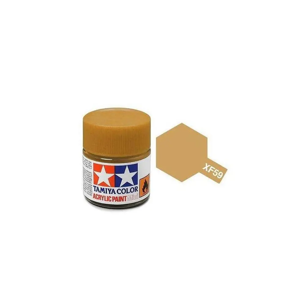 Peinture acrylique en pot - Jaune Désert MAT XF59 - TAMIYA 81759 - 10ml