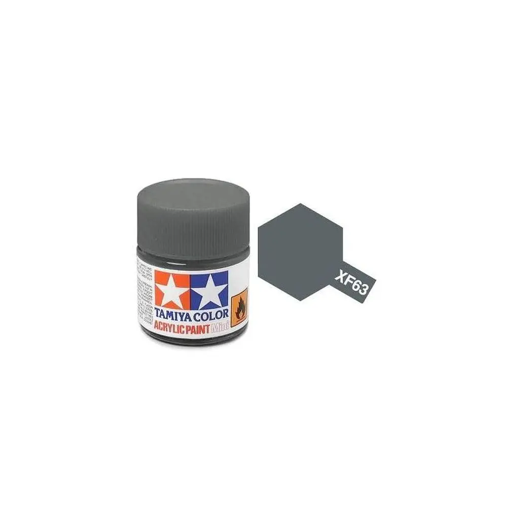 Peinture acrylique en pot - Gris Panzer MAT XF63 - TAMIYA 81763 - 10ml