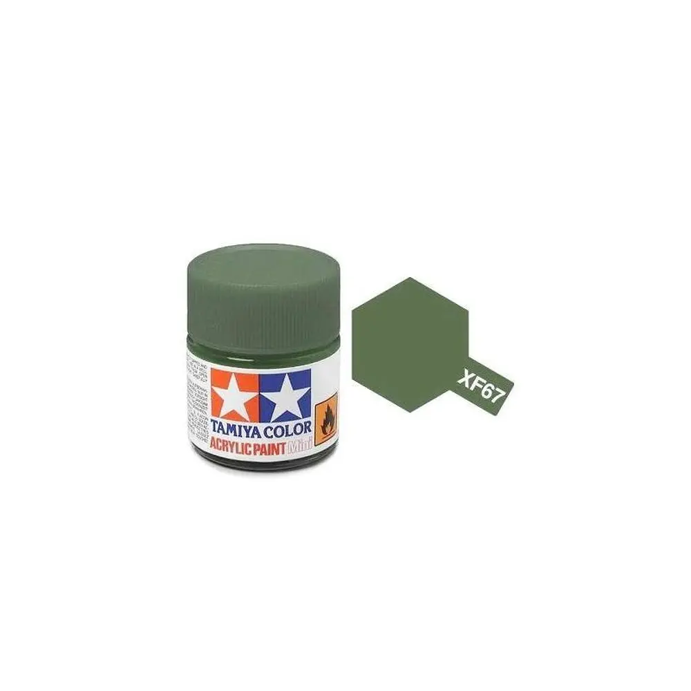 Peinture acrylique en pot - vert OTAN MAT XF67 - TAMIYA 81767 - 10ml
