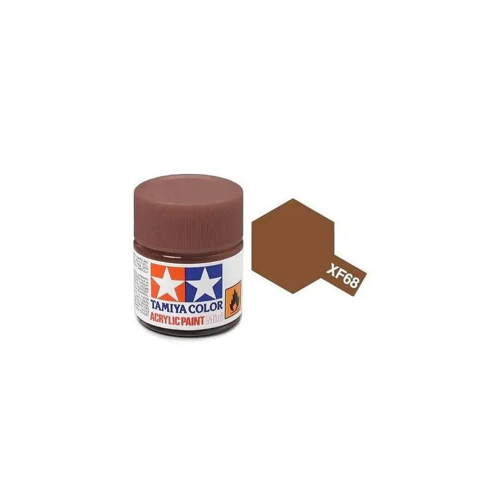 Peinture acrylique en pot - Brun MAT XF68 - TAMIYA 81768 - 10ml