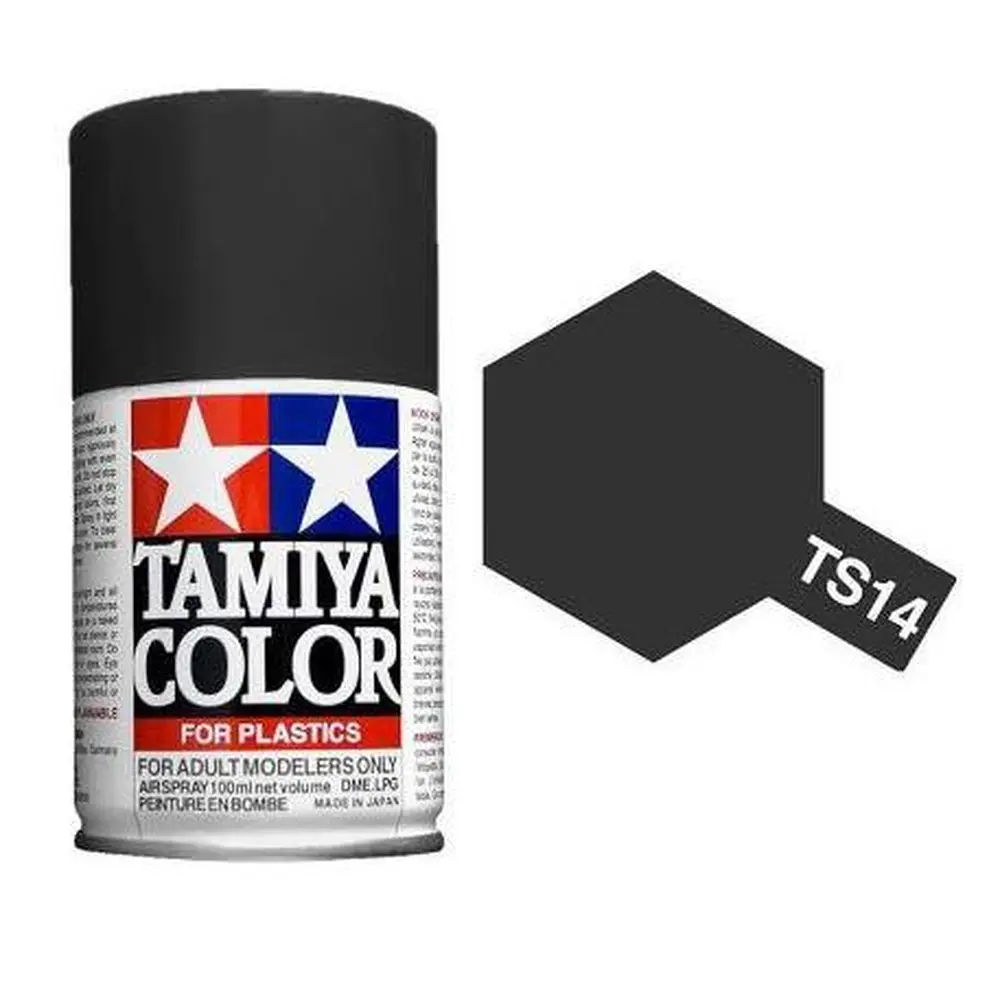 Peinture acrylique en spray - Noir Brillant TS-14 - TAMIYA 85014 - 100ml
