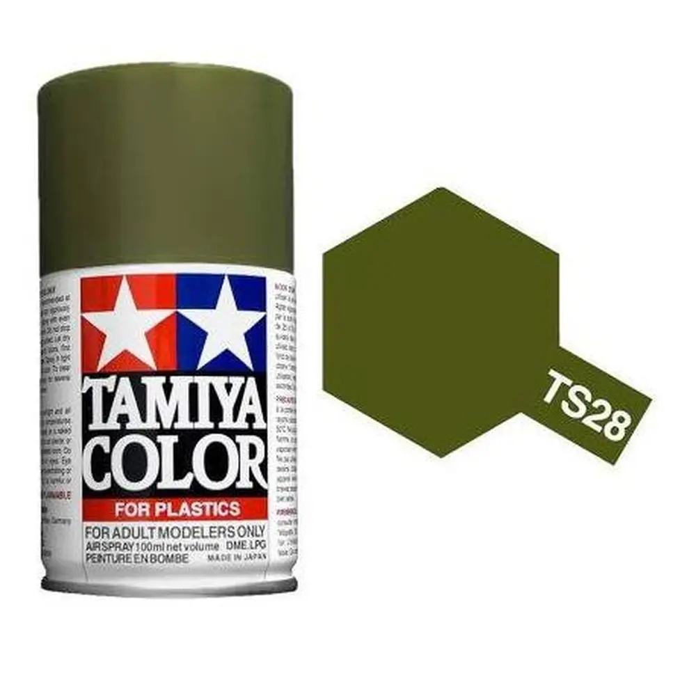Peinture acrylique en spray - Vert Olive Mat TS-28 - TAMIYA 85028 - 100ml
