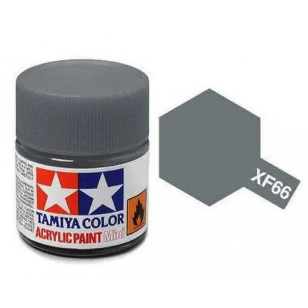 Peinture acrylique - couleur Gris Clair MAT XF66 - TAMIYA 81766 - 10ml