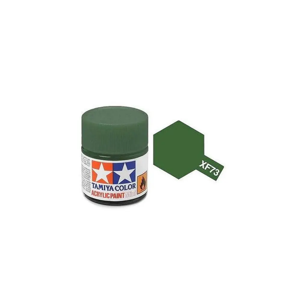 Peinture acrylique en pot - vert foncé JGSDF MAT XF73 - TAMIYA 81773 - 10ml
