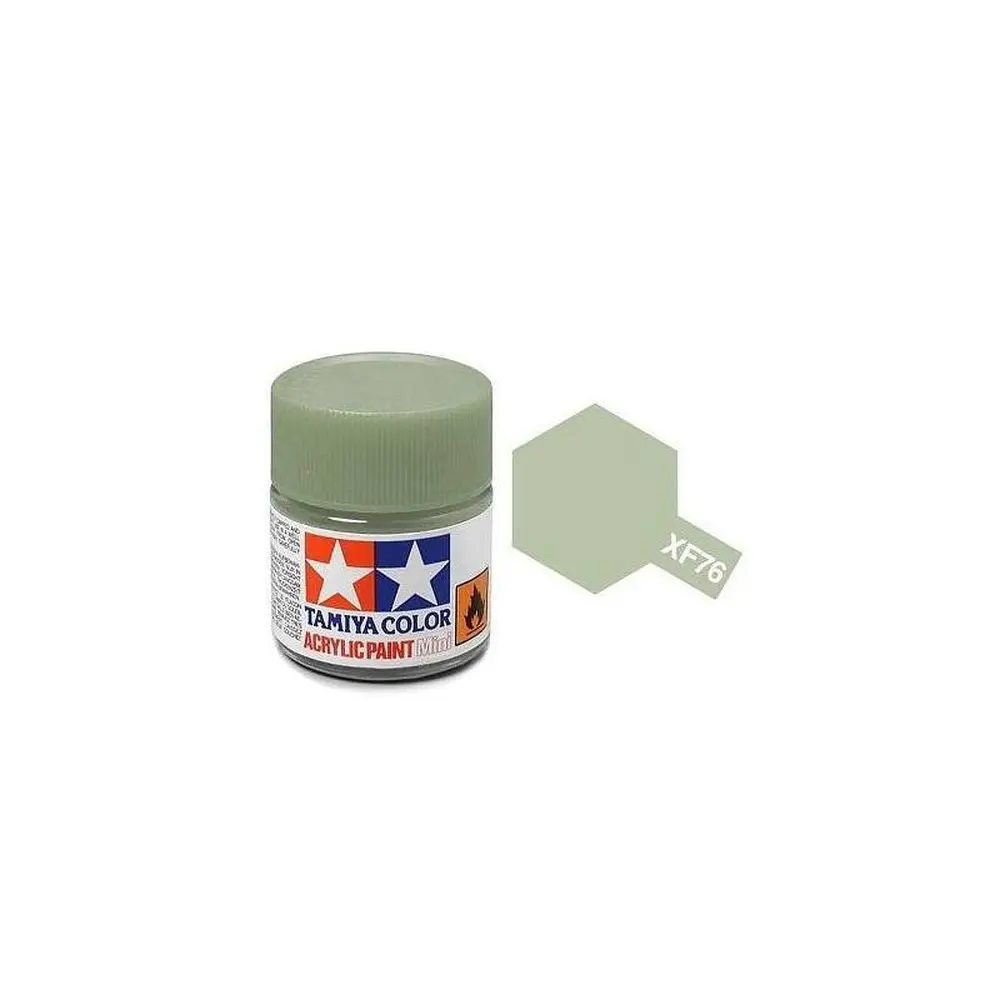 Peinture acrylique - couleur Gris vert MAT XF76 - TAMIYA 81776 - 10ml