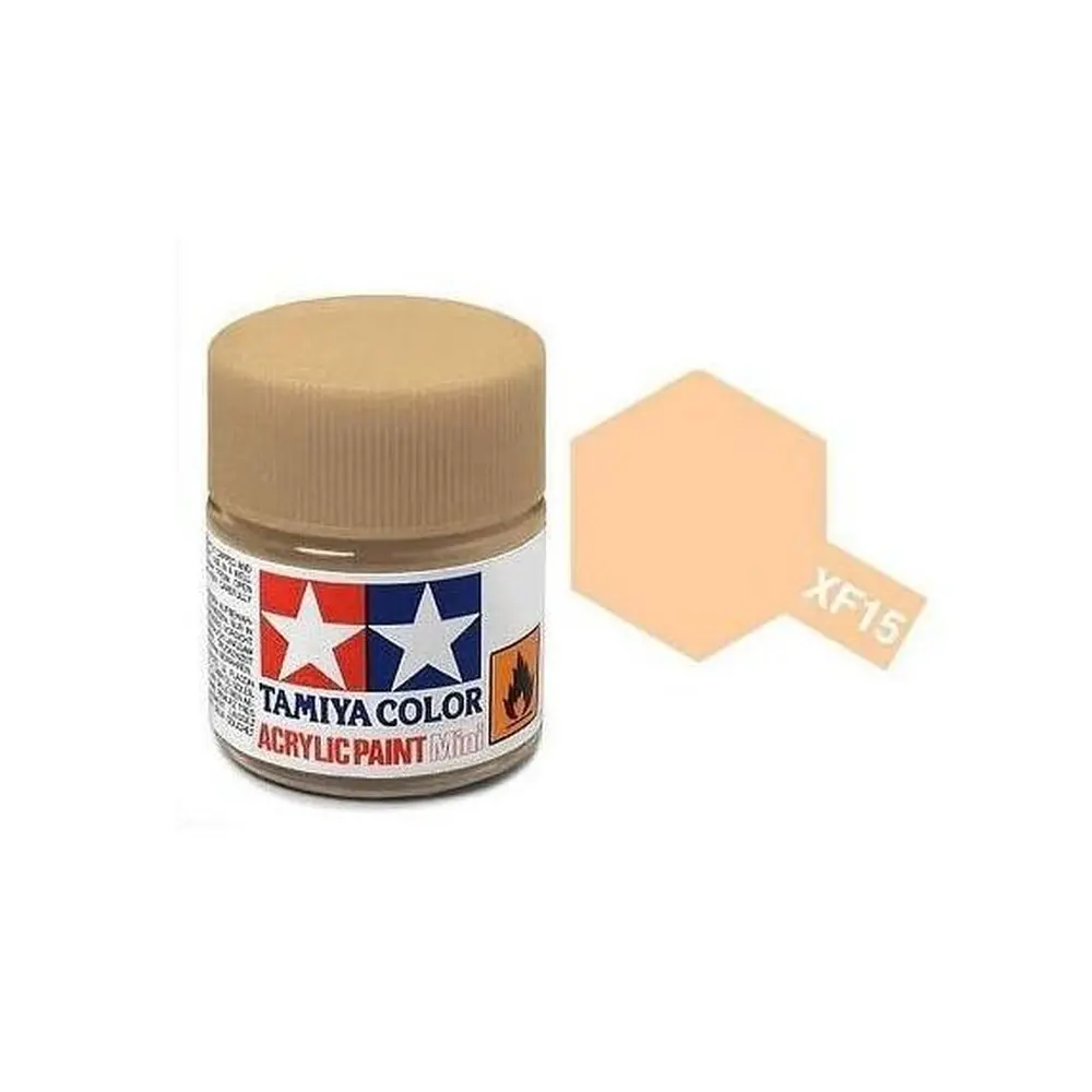 Peinture acrylique en pot -  Chair Mat XF15 - TAMIYA 81715 - 10 mL