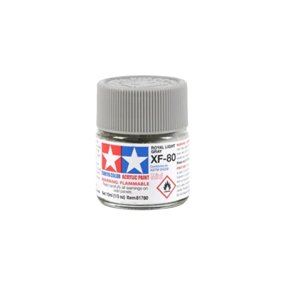 Peinture acrylique en pot - Gris Royal Mat XF80 - Tamiya 81780 - 10ml