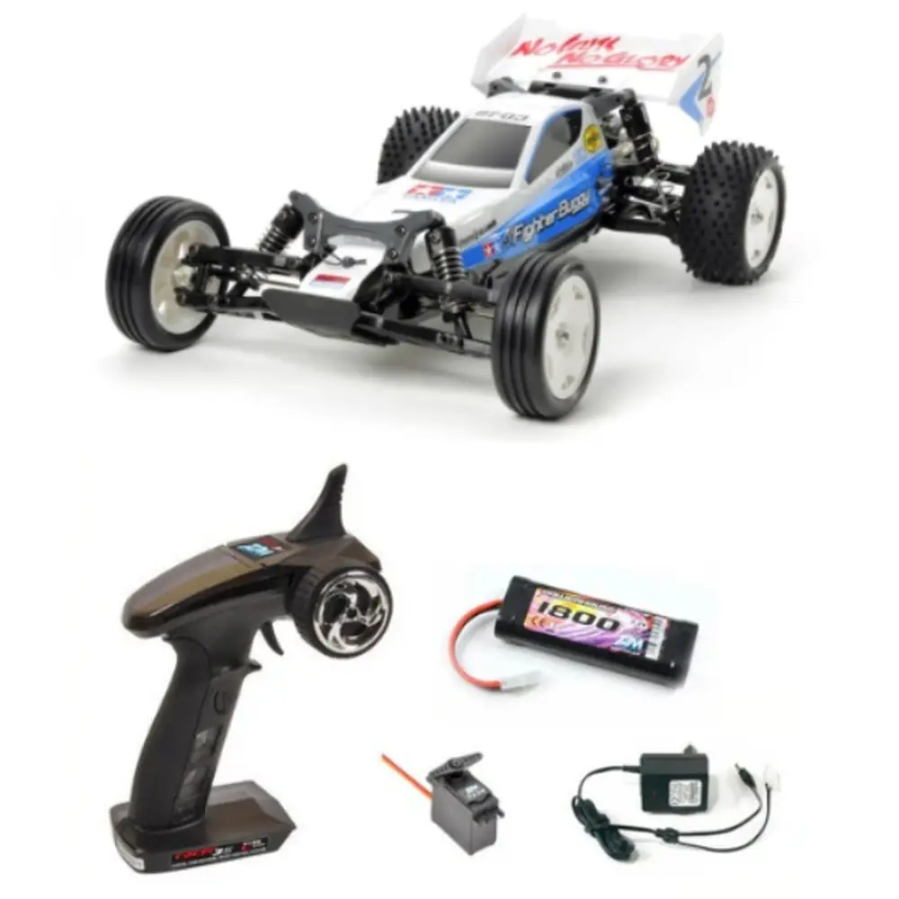 Neo Fighter Buggy DT03 100% RTR + Pack Radio Racer 3S + Accu NiMH 1800mAh + Chargeur + Servo - Tamiya 58587L - 1/10 - 2WD