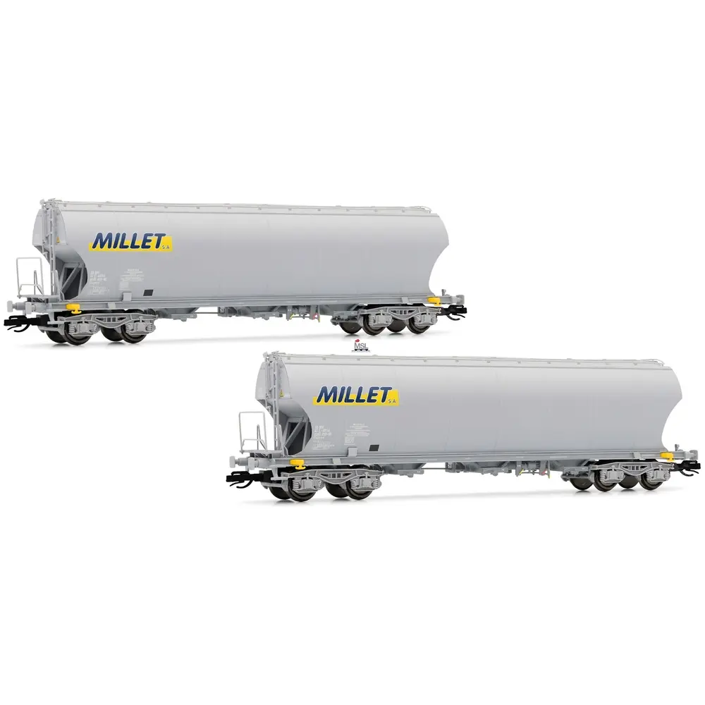 Coffret de 2 wagons-silos à grains « MILLET » - Arnold HN9763 - TT 1/120 - EP VI