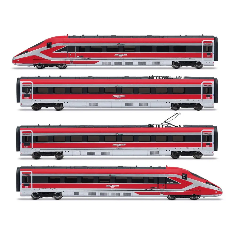 Coffret 4 éléments TGV « Frecciarossa 1000 » nouvelle livrée - Arnold HN2619 - N 1/160 - FS - Ep VI - Analogique - 2R