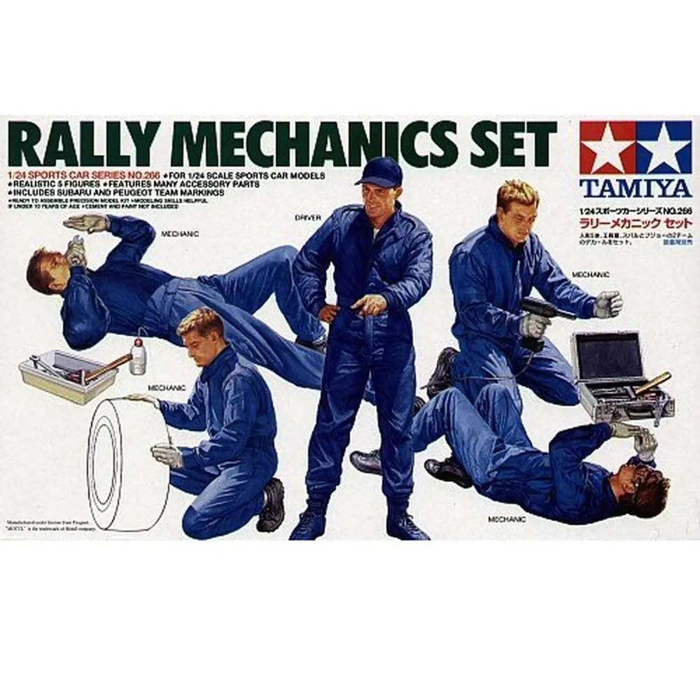 Ensemble de figurines Motorsport Course Mécanicien - Tamiya 24266 - Echelle 1/24