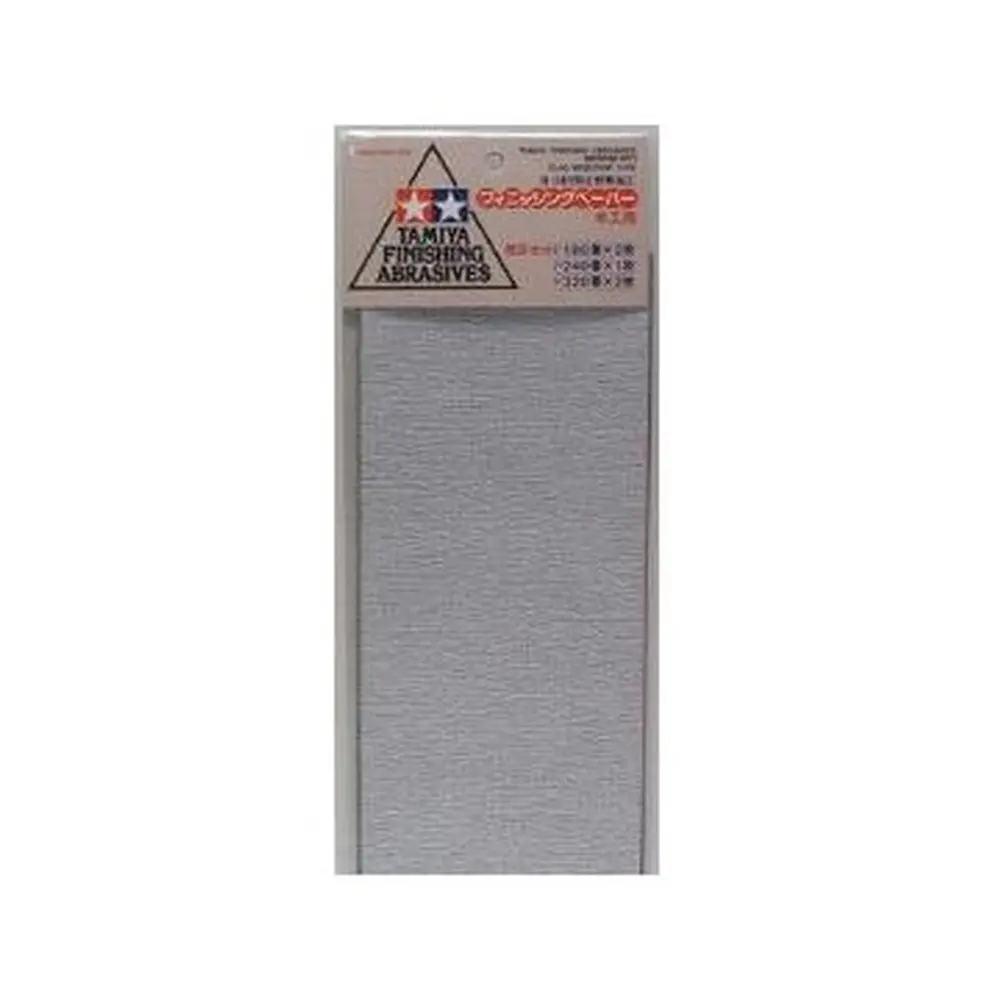 Jeu de papiers abrasifs moyens - Tamiya 87009