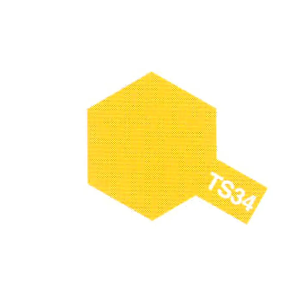 Peinture acrylique en spray - Jaune Camel Brillant TS-34 - TAMIYA 85034 - 100ml
