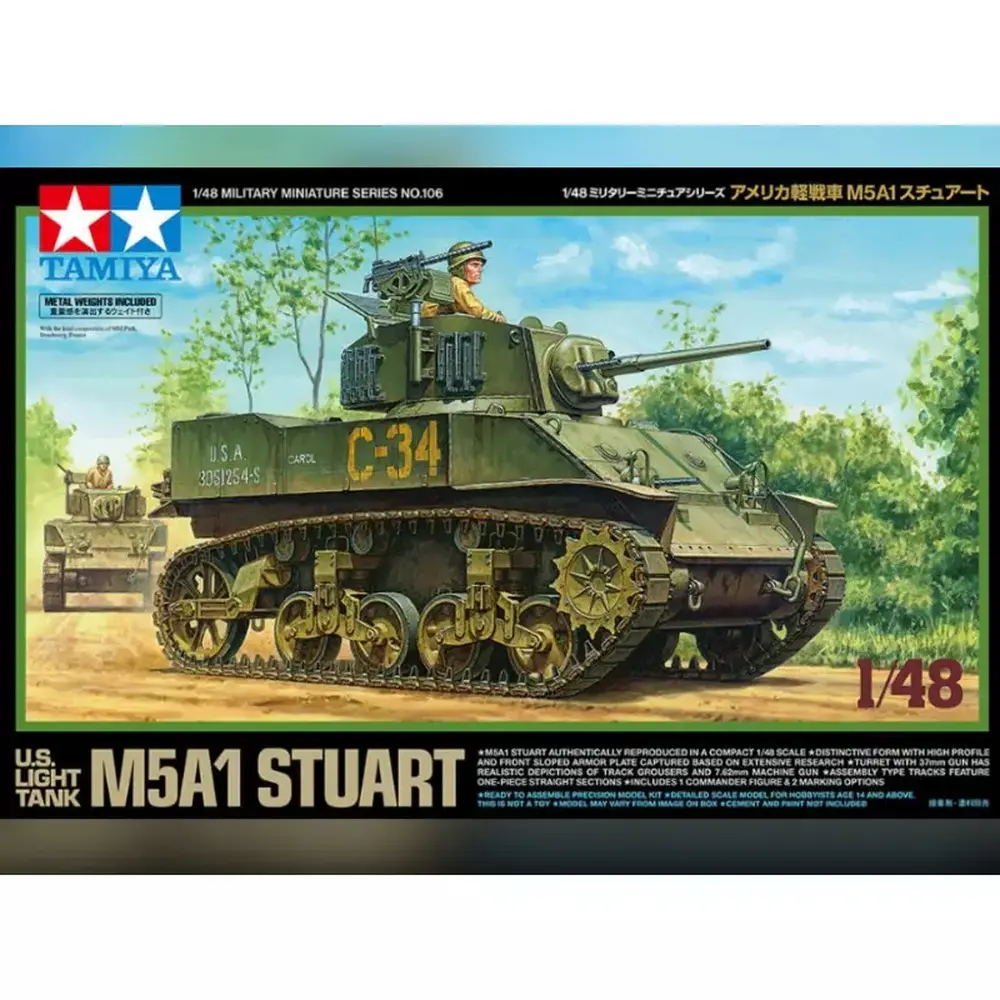 U.S. Light Tank M5A1 Stuart - Tamiya 32606 - 1/48