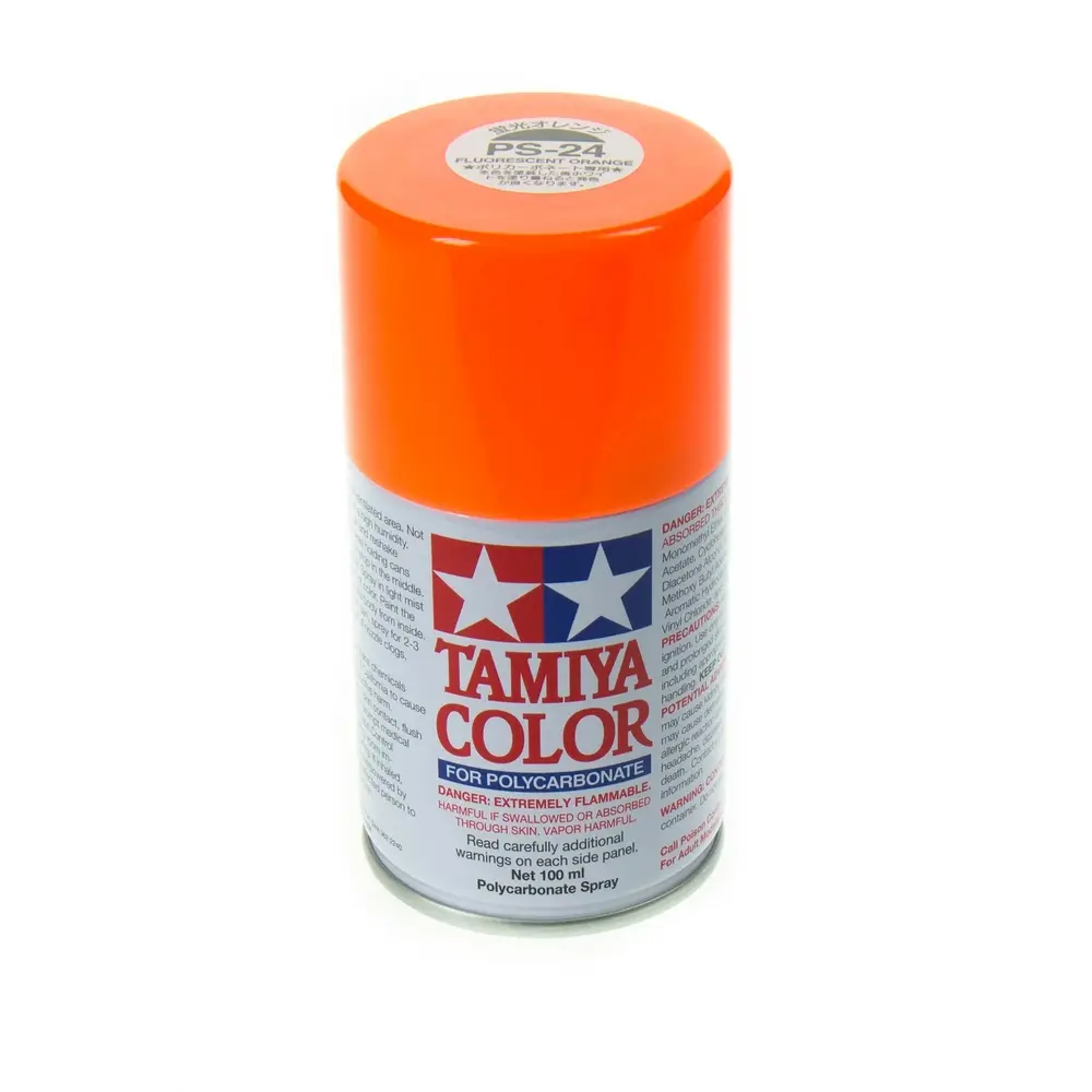 Peinture Lexan Orange Fluo PS-24 - Tamiya 86024