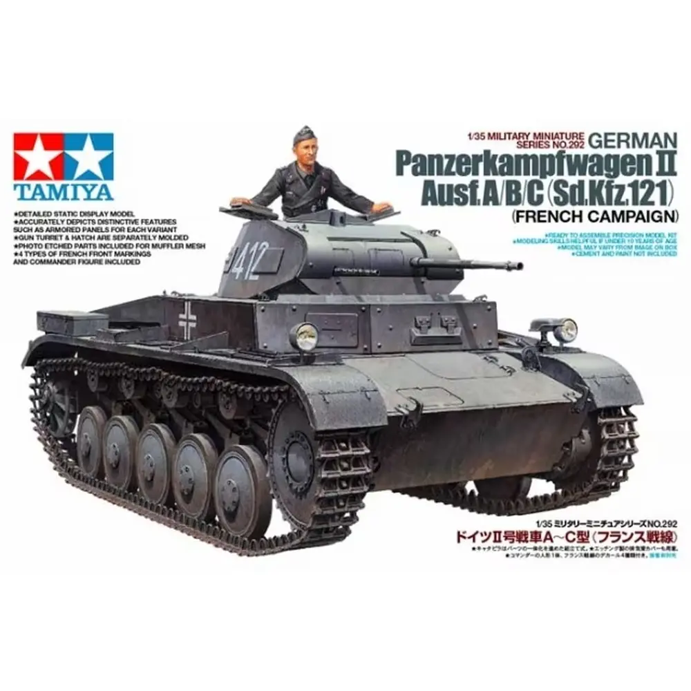Char German Panzerkampfwagen II Ausf. A/B/C (Sd.Kfz.121) - Tamiya 35292 - 1/35