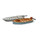 Lot de 2 bateaux gris et bleu - Artitec 387.10 - HO : 1/87