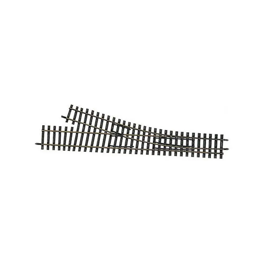 Aiguillage à droite HO-HOm 228mm 15°
