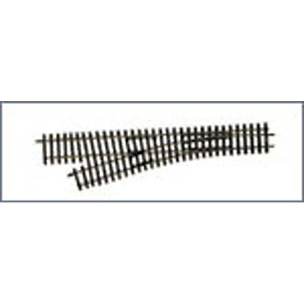 Aiguillage à gauche HO-HOm 228mm 15°