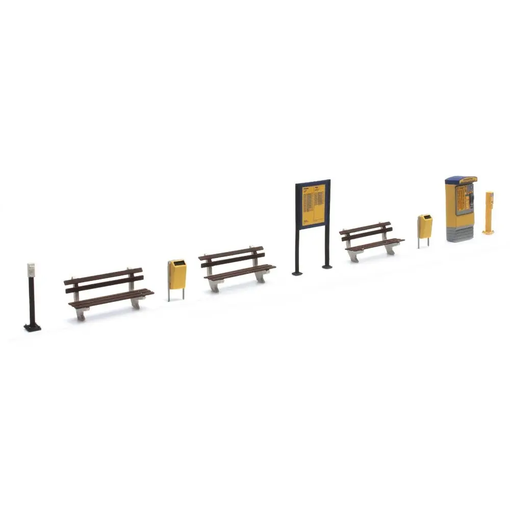 Ensemble accessoires de quai - ARTITEC 387.172 - HO : 1/87