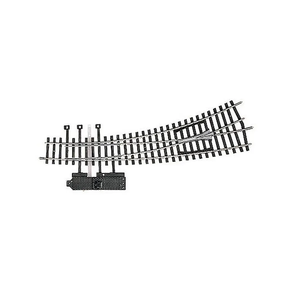 Aiguillage courbe à gauche