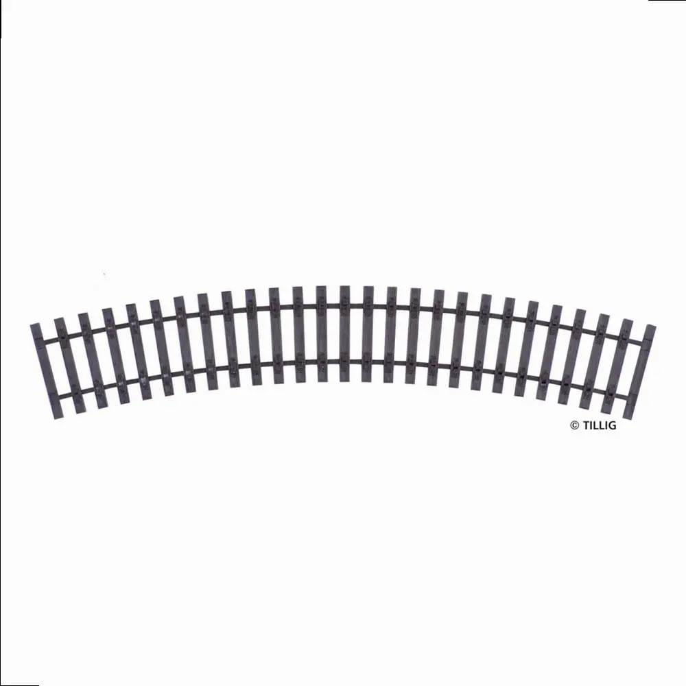 Bande de traverses courbes R484/30° - Tillig Bahn 85043 - HO 1/87