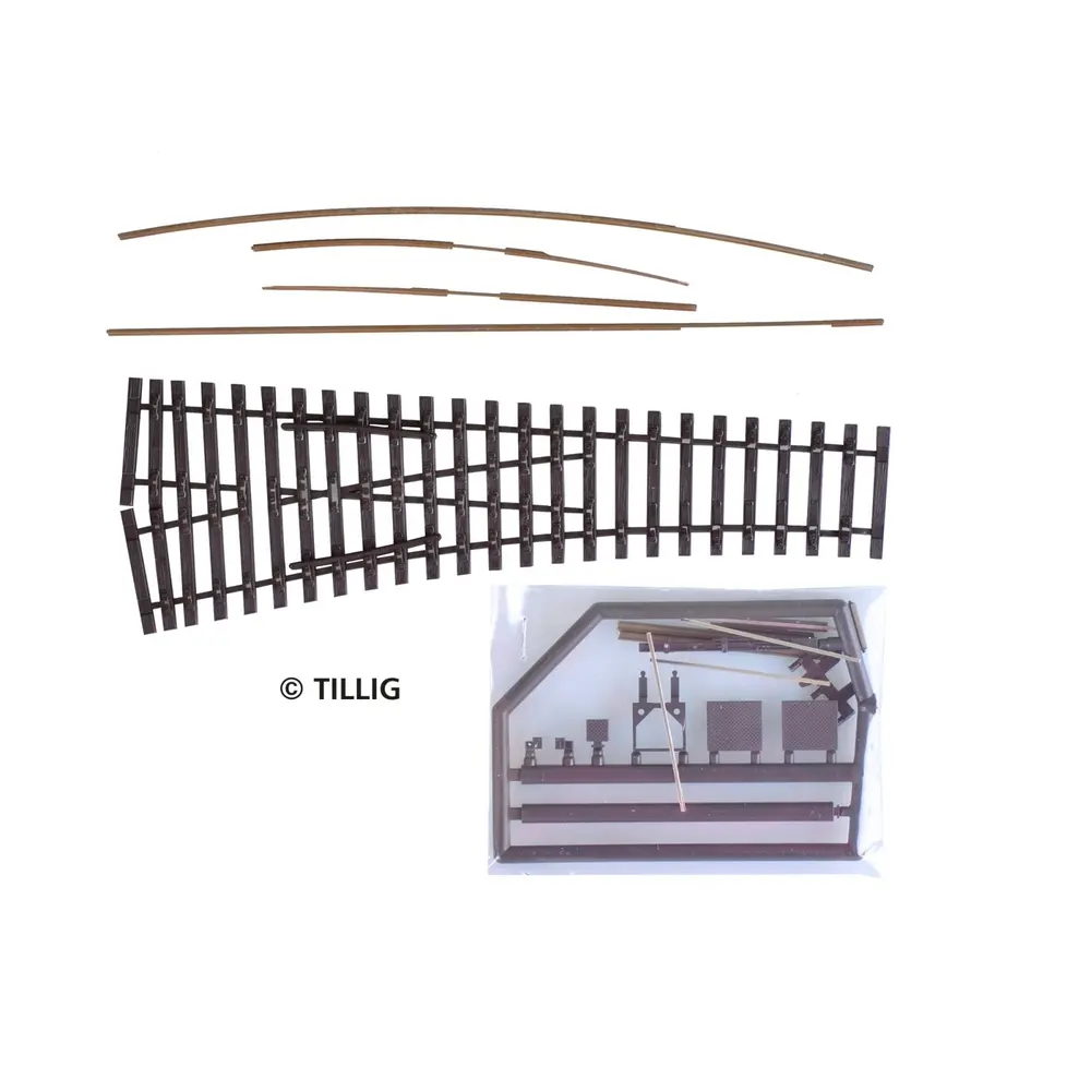 Aiguillage gauche en kit - Tillig Bahn 85422 - HO 1/87