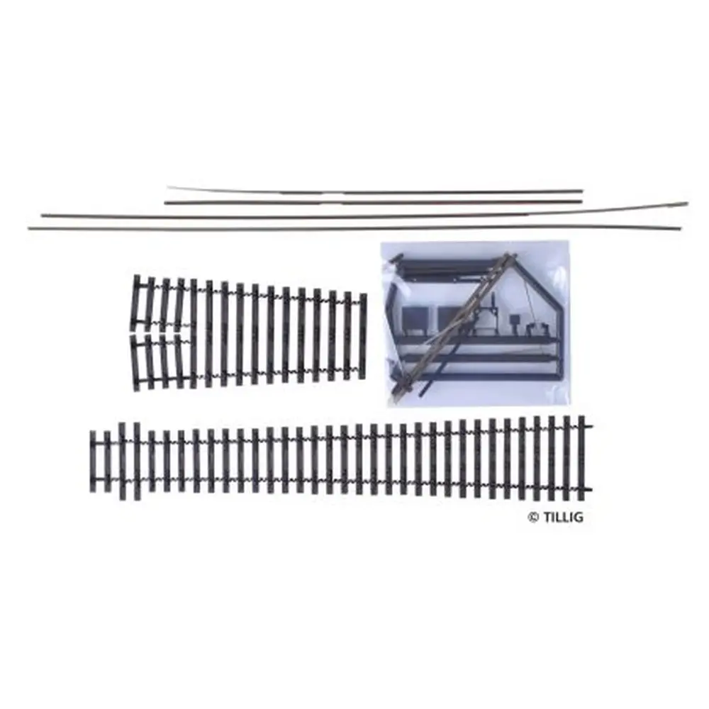 Aiguillage droit ou gauche en kit - Tillig Bahn 85435 - HO 1/87 - Code 83