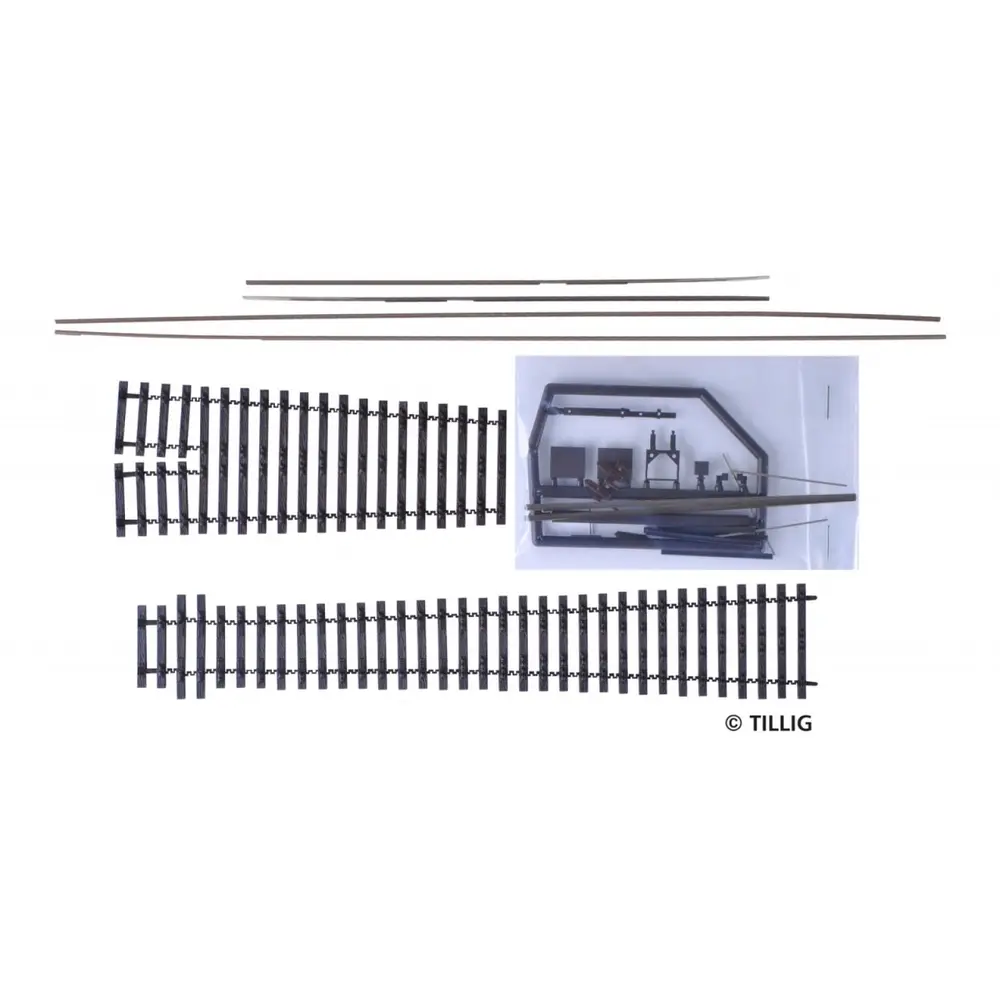 Aiguillage droit ou gauche en kit - Tillig Bahn 85445 - HO 1/87