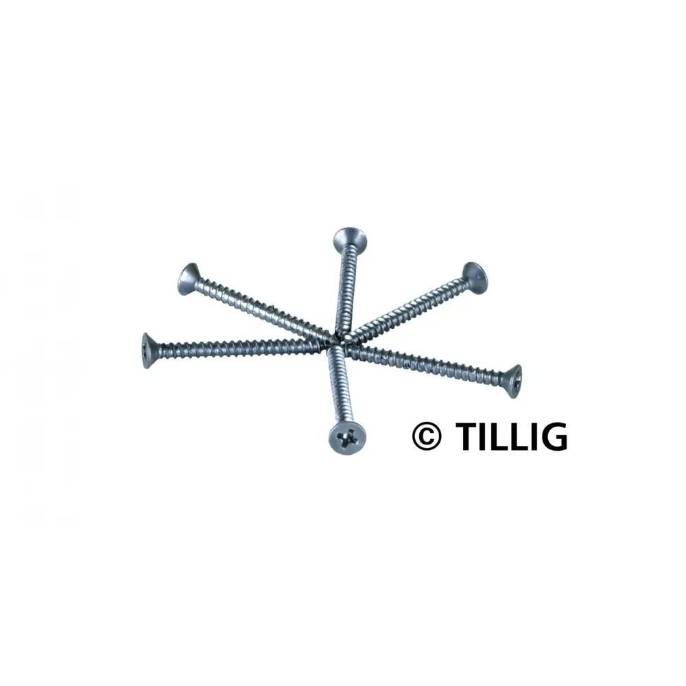 100 vis têtes fraisées cruciforme 1,4x15 mm - Tillig Bahn 08976