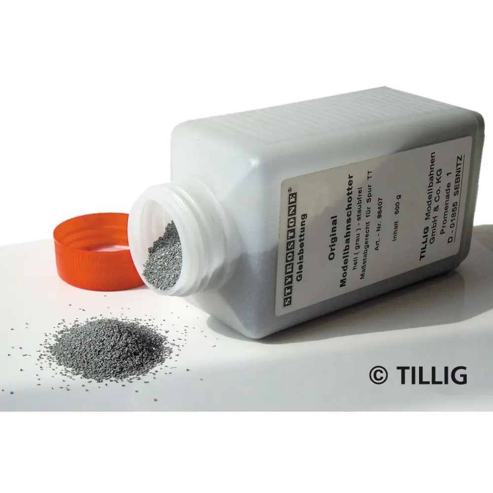 Ballast gris clair 500 g - Tillig Bahn 86607 - HO 1/87
