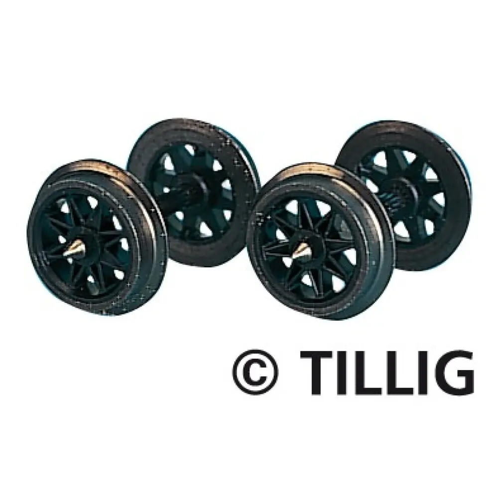 Lot de 10 Essieux à Rayons H0m - Tillig Bahn 08890 - HOm