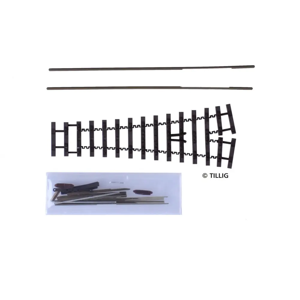 Aiguillage droit ou gauche en kit - Tillig Bahn 85641 - HOe 1/87 - Code 83