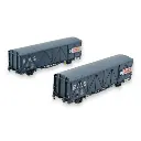 Set 2 Wagons de Marchandises EVS Hs - TRAINS160 16042 - N : 1/160 - SNCF - EP. IV