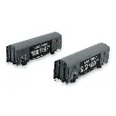 Set 2 wagons couvert EVS IK - Trains160 16047 - N 1/160 - SNCF - Ep III