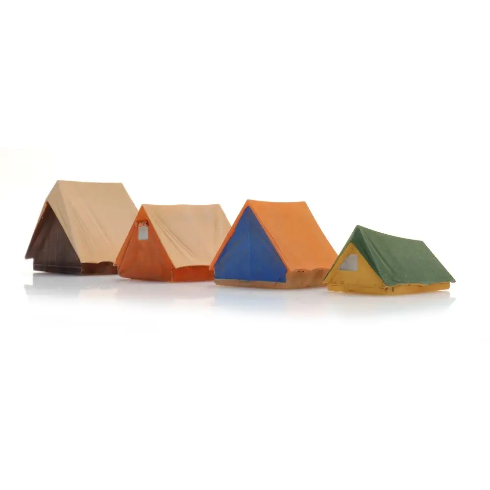 Quatre tentes - différentes couleurs/formes - Artitec 387.567 - HO 1/87